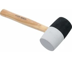 Bgs Technic Plaktukas guminis | Hickory rankena | juoda / balta galva Ø 63 mm, 840 g (1969)