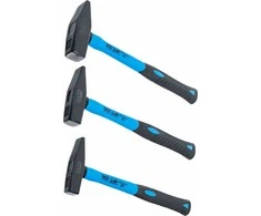 Bgs Technic Plaktukų rinkinys | Stiklo pluošto rankena | DIN 1041 | 300 / 500 / 800g | 3 vnt. (3845)