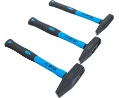 Bgs Technic Plaktukų rinkinys | Stiklo pluošto rankena | DIN 1041 | 300 / 500 / 800g | 3 vnt. (3845)