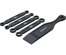 Bgs Technic Plastikinių dvipusių kilpinių veržliarakčių ir mentelės rinkinys | 5 vnt. (6663)