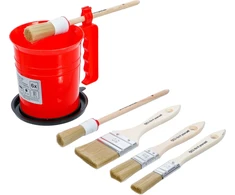 Bgs Technic Plokščių ir apvalių dažymo teptukų rinkinys BGS Diy | su indeliu | 6 dalių (76500)