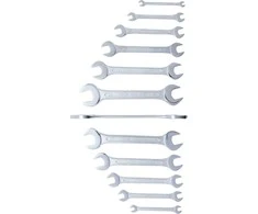 Bgs Technic Plokščių raktų rinkinys atvirais galais | 6x7 - 30x32 mm | 12 vnt. (1184)