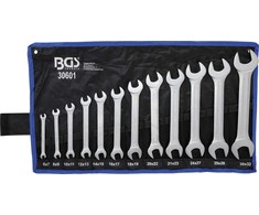Bgs Technic Plokščių raktų rinkinys atviru galu | 6 - 32 mm | 12 vnt. (30601)