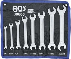 Bgs Technic Plokščių raktų rinkinys atviru galu | 6 - 22 mm | 8 vnt. (30600)