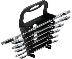 Bgs Technic Plokščių raktų rinkinys dvigubais atvirais galais | 6x7 - 17x19 mm | 6 vnt. (1179)