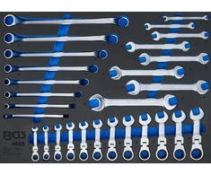 Bgs Technic Plokščių, žiedinių ir terkšlinių raktų rinkinys BGS | 6–22 mm | 28 vnt. (4008)