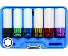 Bgs Technic Plonasienių smūginių galvučių rinkinys su apsaugom | 12,5 mm (1/2") | 6 vnt. (7307)