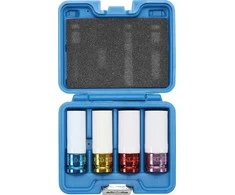 Bgs Technic Plonasienių smūginių galvučių rinkinys su apsaugom | 12,5 mm (1/2") | 17/19/21/22 mm | 4 vnt. (9847)