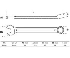 Bgs Technic Raktas kombinuotas | 6 mm (30556)