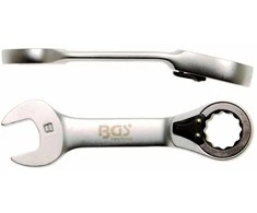 Bgs Technic Raktas su terkšle | trumpas | su reversu | 8 mm (30708)