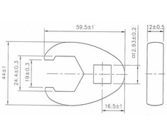 Bgs Technic Raktas varnos koja | 12,5 mm (1/2") | 24 mm (1757-24)