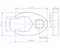 Bgs Technic Raktas varnos koja | 20 mm (3/4") | 41 mm (1759-41)