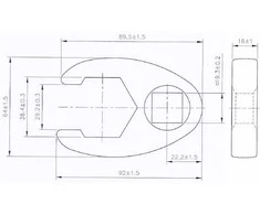 Bgs Technic Raktas varnos koja | 20 mm (3/4") | 38 mm (1759-38)
