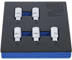 Bgs Technic Ratų varžtų slapukų rinkinys Tesla | 5 vnt. (74388)