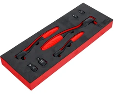 Reversinių terkšlių rinkinys su adapteriais | 6.3 mm (1/4") - 10 mm (3/8") - 12.5 mm (1/2") | 7 vnt (72122)