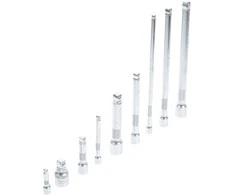 Grąžtas Bgs Technic Šarnyrinių ilgintuvų rinkinys | 6.3 mm (1/4") / 10 mm (3/8") / 12,5 mm (1/2") | 9 vnt. (2253)