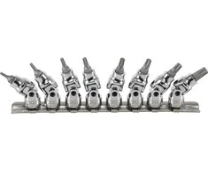 Grąžtas Bgs Technic Šarnyrinių įpresuotų antgalių rinkinys | 6.3 mm (1/4") | T-Star (Torx) T8 - T40 | 8 vnt. (9158)