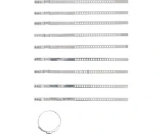 Bgs Technic Sąvaržų rinkinys pusašių gumoms | Nerūdijantis plienas | 7 mm | 50 - 120 mm | 10 vnt. (70328)