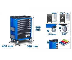 Bgs Technic Serviso įrankių vežimėlis BGS | 7 stalčiai | 246 įrankiai (6068)