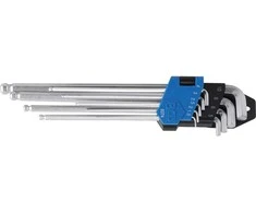 Bgs Technic Šešiakampių šarnyrinių ilgų XXL raktų rink. su patrumpintais užlenktais galais 9vnt, 1.5 - 10 mm (9374)