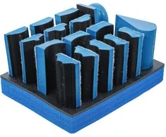 Bgs Technic Šlifavimo blokų rinkinys su velcro | 16 vnt. (74365)
