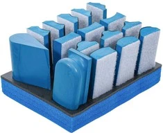 Bgs Technic Šlifavimo blokų rinkinys su velcro | 16 vnt. (74365)