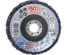 Bgs Technic Šlifavimo diskas su abrazyvine medžiaga | juoda | Ø 100 mm | 16 mm montavimo anga (9184)