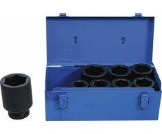 Bgs Technic Smūginės galvutės ilgos šešiakampės | 25 mm (1") | 27 - 50 mm | 8 vnt. (5500)
