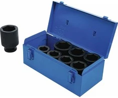 Bgs Technic Smūginės galvutės ilgos šešiakampės | 25 mm (1") | 27 - 50 mm | 8 vnt. (5500)