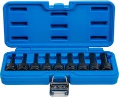 Bgs Technic Smūginių antgalių rinkinys | 12,5 mm (1/2") | Spline (Ribe) M5 - M14 | 9 vnt. (5483)
