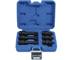 Bgs Technic Smūginių antgalių rinkinys – Spline (XZN) trumpi ir ilgi – 1/2" | 6 vnt. (5380)