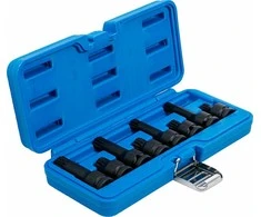 Bgs Technic Smūginių antgalių rinkinys | 12,5 mm (1/2") | Spline (XZN) | 8 vnt. (5381)