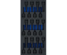 Bgs Technic Smūginių antgalių rinkinys | torx/hex/spline | 12,5 mm (1/2") | su dėklu | 24 vnt. (74514)