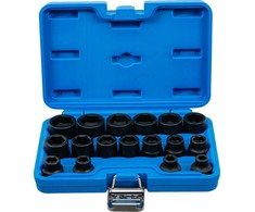 Bgs Technic Smūginių galvučių rinkinys | patrumpintos | 12,5 mm (1/2") | 8–24 mm | 17 vnt. (9286)
