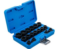 Bgs Technic Smūginių galvučių rinkinys | patrumpintos | 12,5 mm (1/2") | 8–24 mm | 17 vnt. (9286)