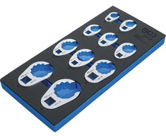 Bgs Technic Šoninių raktų rinkinys | Įrankių dėklas 1/6 | 10 mm (3/8") / 12.5 mm (1/2") / 20 mm (3/4") | 10 vnt. (9818)
