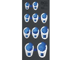 Bgs Technic Šoninių raktų rinkinys | Įrankių dėklas 1/6 | 10 mm (3/8") / 12.5 mm (1/2") / 20 mm (3/4") | 10 vnt. (9818)