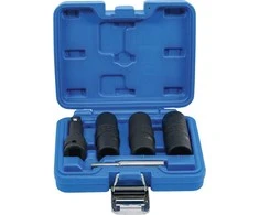 Bgs Technic Specialus smūginių dvipusių galvučių rinkinys / sraigtiniai ištraukikliai ir ilgintuvas | 12,5 mm (1/2") | 17-19-21 mm | 3 vnt. (7467)