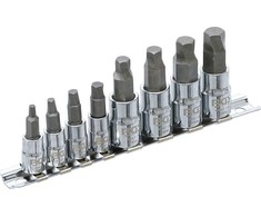 Bgs Technic Sraigtiniai ištraukikliai | pažeistam hex | 6.3 mm (1/4") / 10 mm (3/8") | 3 - 10 mm | 8 vnt. (6847) (Pažeista pakuotė)