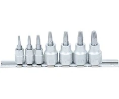 Bgs Technic Sraigtiniai ištraukikliai | | 6,3 mm (1/4") / 10 mm (3/8") | pažeistam T-Star (Torx) T10 - T40 | 7 vnt. (7098) (Pažeista pakuotė)