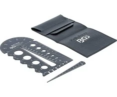 Bgs Technic Sriegio žingsnio matuoklis ir sriegio šablonas | Metrinis | M3 - M20, 0,5 - 13,00 mm (74247)