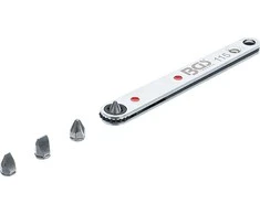 Bgs Technic Terkšlinis atsuktuvas | itin plonas | 6.3 mm (1/4") su 4 specialiais antgaliais (115)