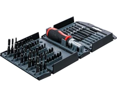 Bgs Technic Torsioninių antgalių rinkinys su terkšline rankena | 1/4" Hex | 52 vnt. (90106)