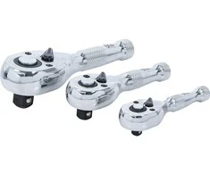 Bgs Technic Trumpų terkšlių rinkinys | 6.3 mm (1/4") / 10 mm (3/8") / 12,5 mm (1/2") | 3 vnt. (215)