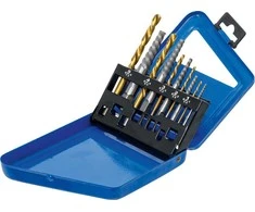 Grąžtas Bgs Technic Užlūžusių varžtų išsukėjų ir kairinių grąžtų rinkinys | HSS | titano nitridas | 2 - 7.5 mm | 10 vnt. (6780)