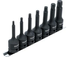 Bgs Technic Varžtų ištraukimo rinkinys | 12,5 mm (1/2") | pažeistam hex šešiakampiui 4 - 12 mm | 7 vnt. (7004) (Pažeista pakuotė)