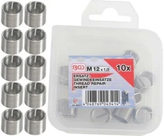 Bgs Technic Vieliniai indėklai sriegiui | Helikoliai | M12 x 1.0 mm | 10 vnt. (9437-1)