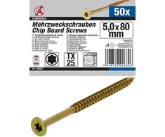 Bgs Technic Daugiafunkciniai varžtai | T-Star (Torx) T25 | 5,0 x 80 mm | 50 vnt (80998)