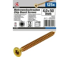 Bgs Technic Daugiafunkciniai varžtai | T-Star (Torx) T20 | 4,0 x 50 mm | 125 vnt. (80995)