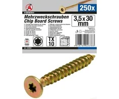 Bgs Technic Daugiafunkciniai varžtai | T-Star (Torx) T10 | 3,5 x 30 mm | 250 vnt. (80992)